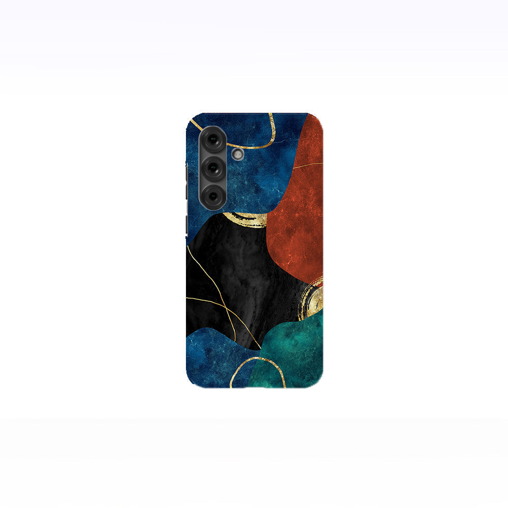 Multicolor Golden Veins Marble Phone Case