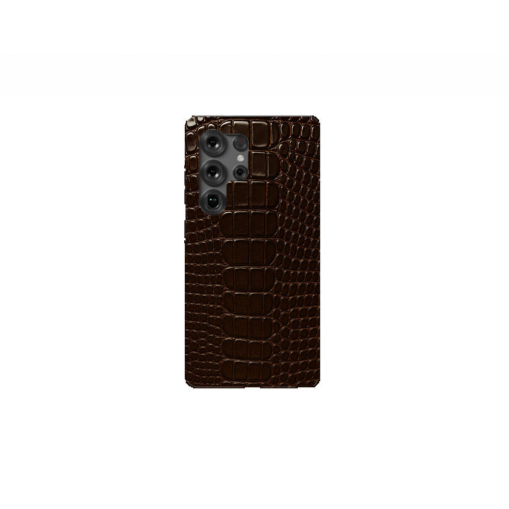 Alligator skin Texture-Dark Brown Phone Case