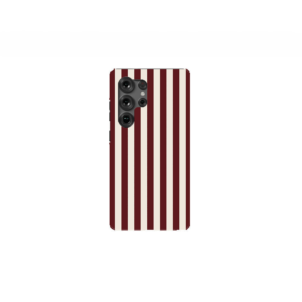 Burgundy Silk Stripes Phone Case