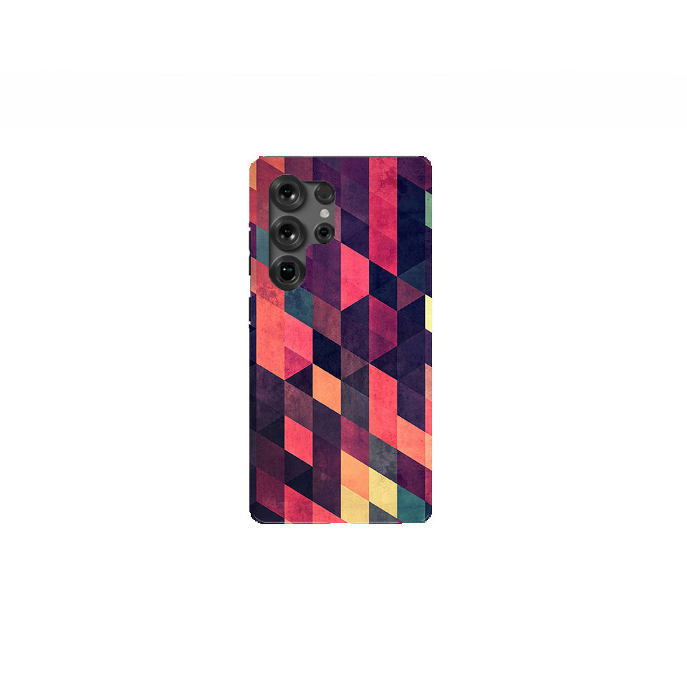 Crimson Geometry Phone Case