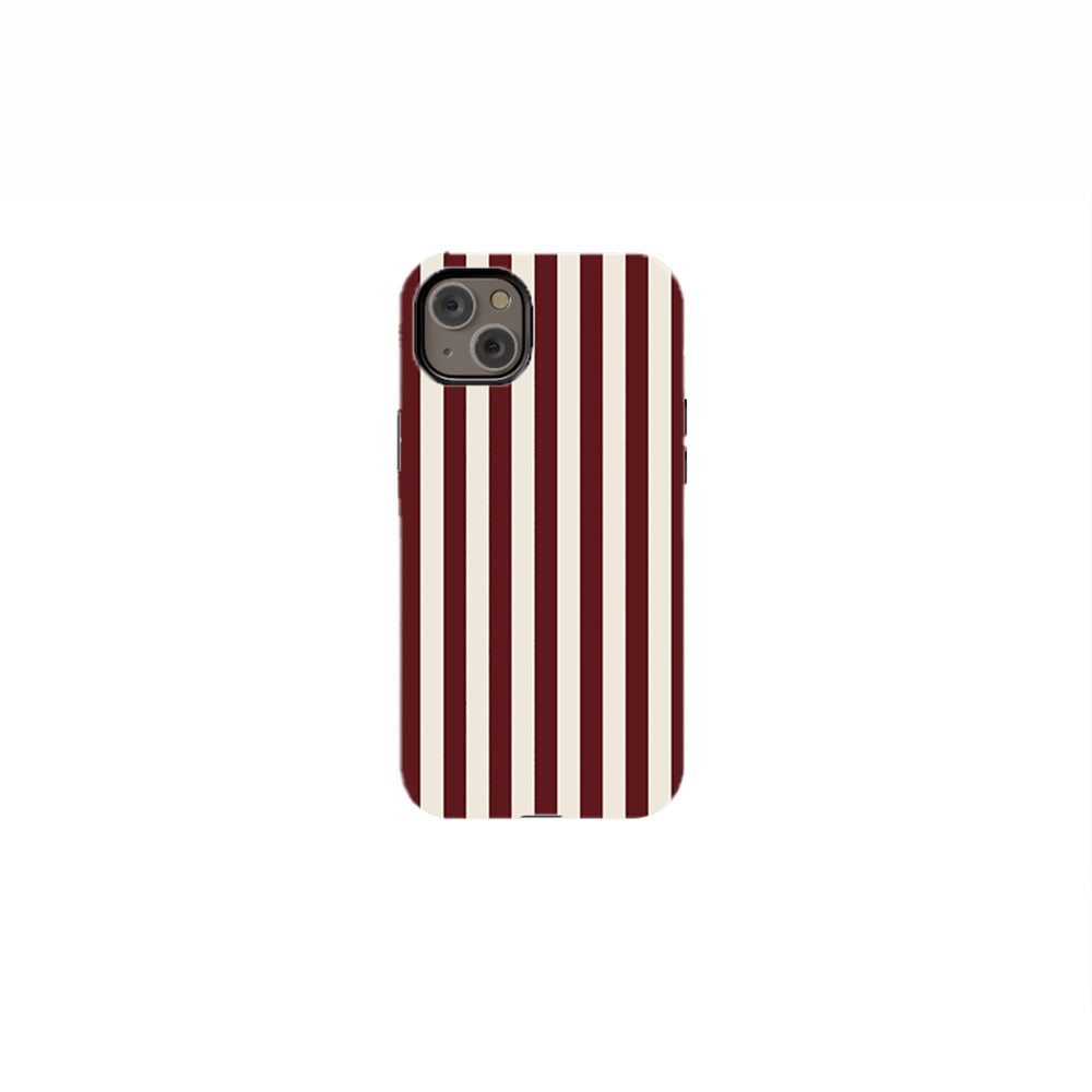 Burgundy Silk Stripes Phone Case