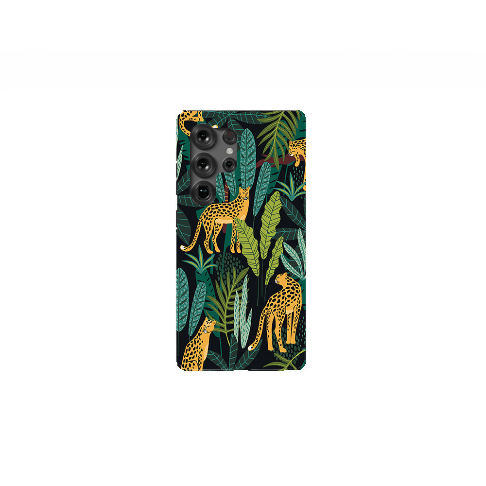 Leopards-Tropical Leaves Phone Case