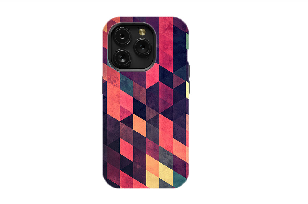 Crimson Geometry Phone Case
