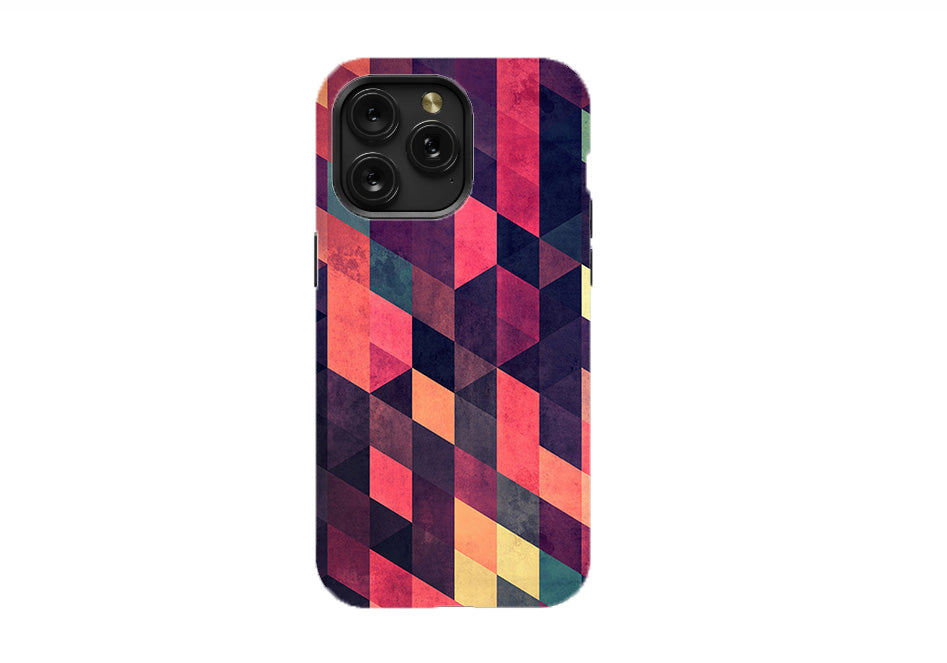 Crimson Geometry Phone Case