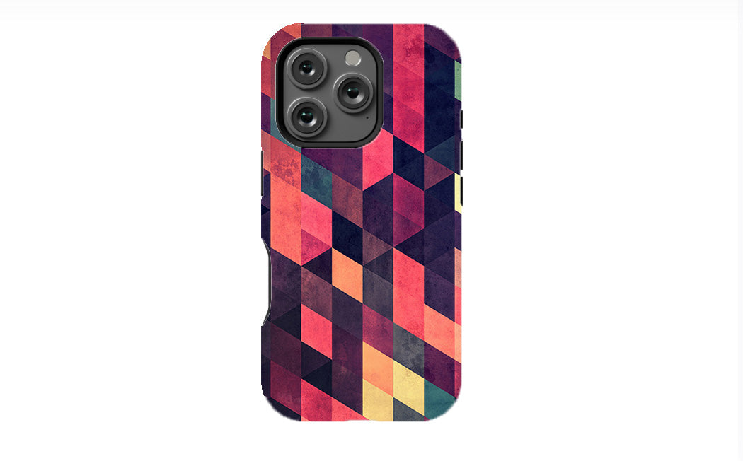 Crimson Geometry Phone Case