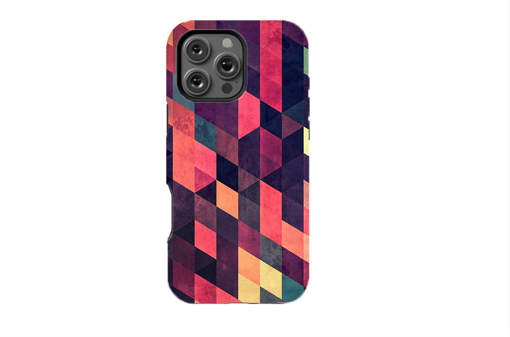 Crimson Geometry Phone Case