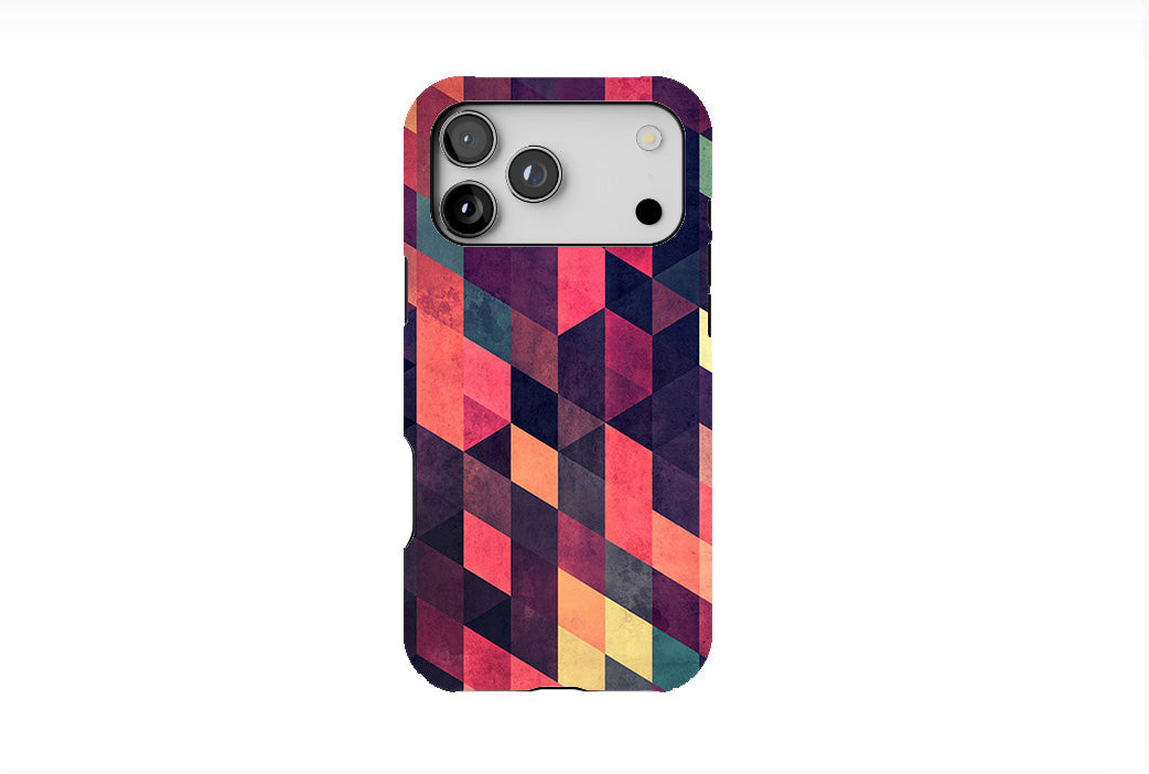 Crimson Geometry Phone Case