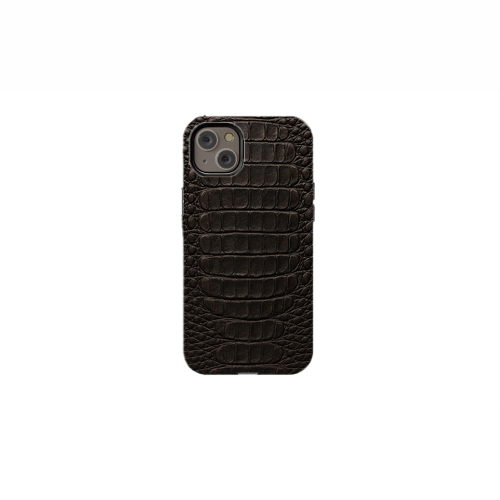 Crocodile Skin Texture - Black  Phone Case