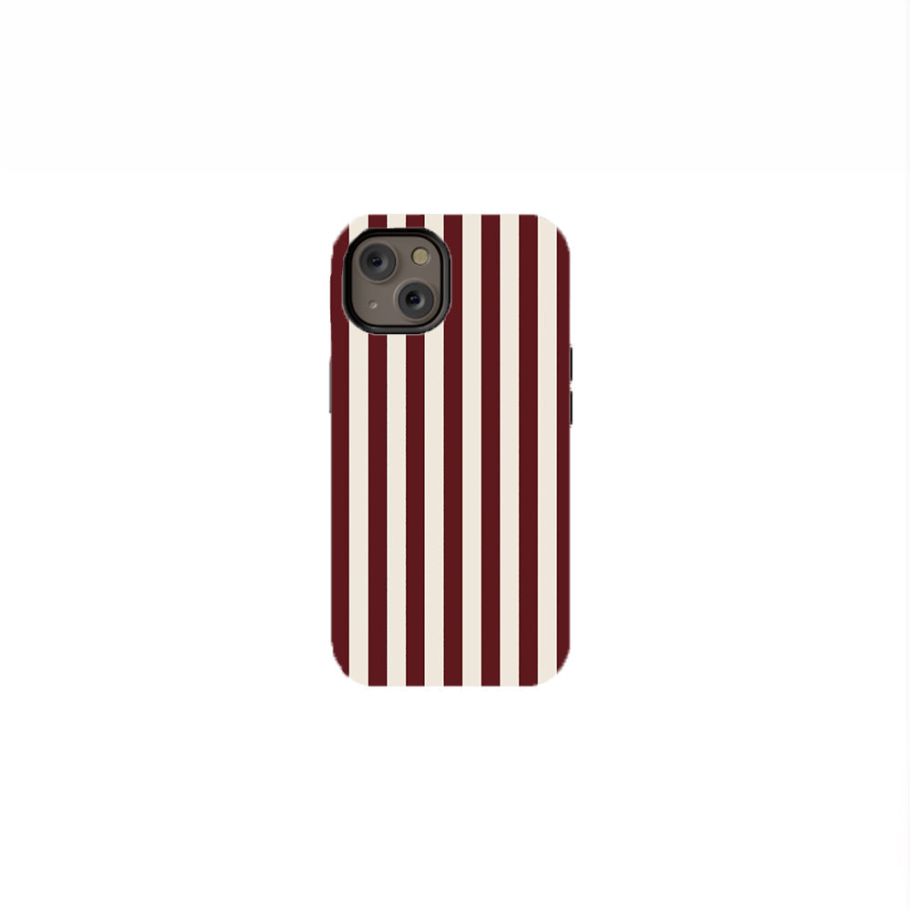 Burgundy Silk Stripes Phone Case