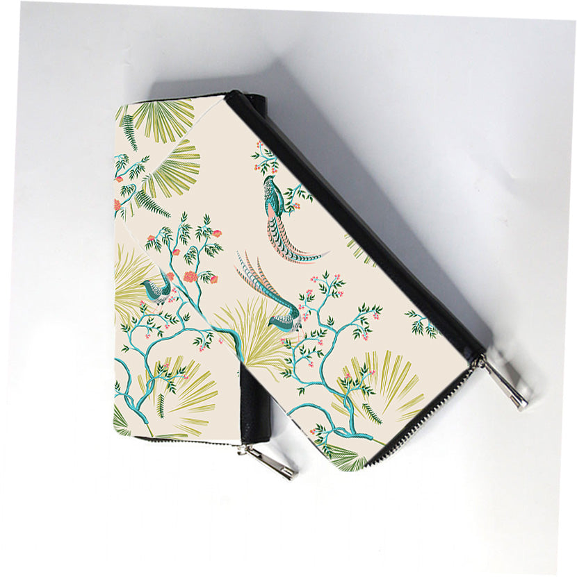 Chinoiserie Vintage Floral Zip Wallet
