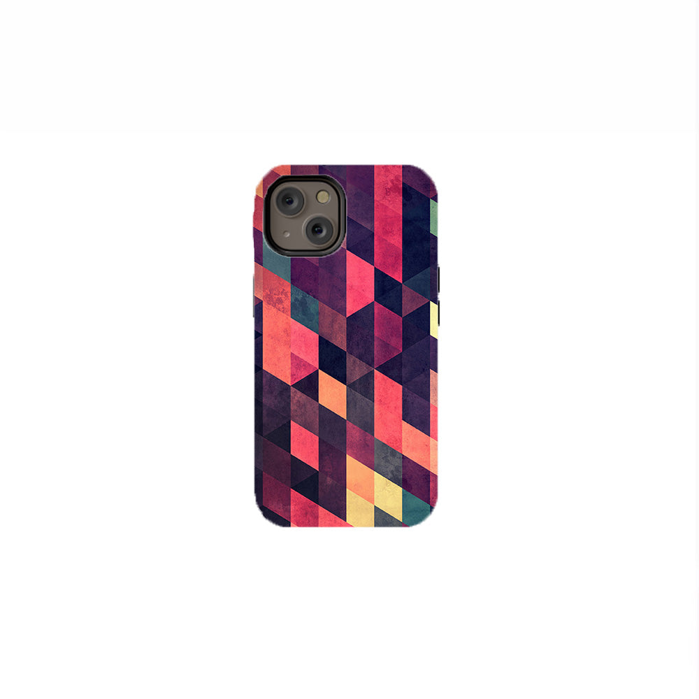 Crimson Geometry Phone Case