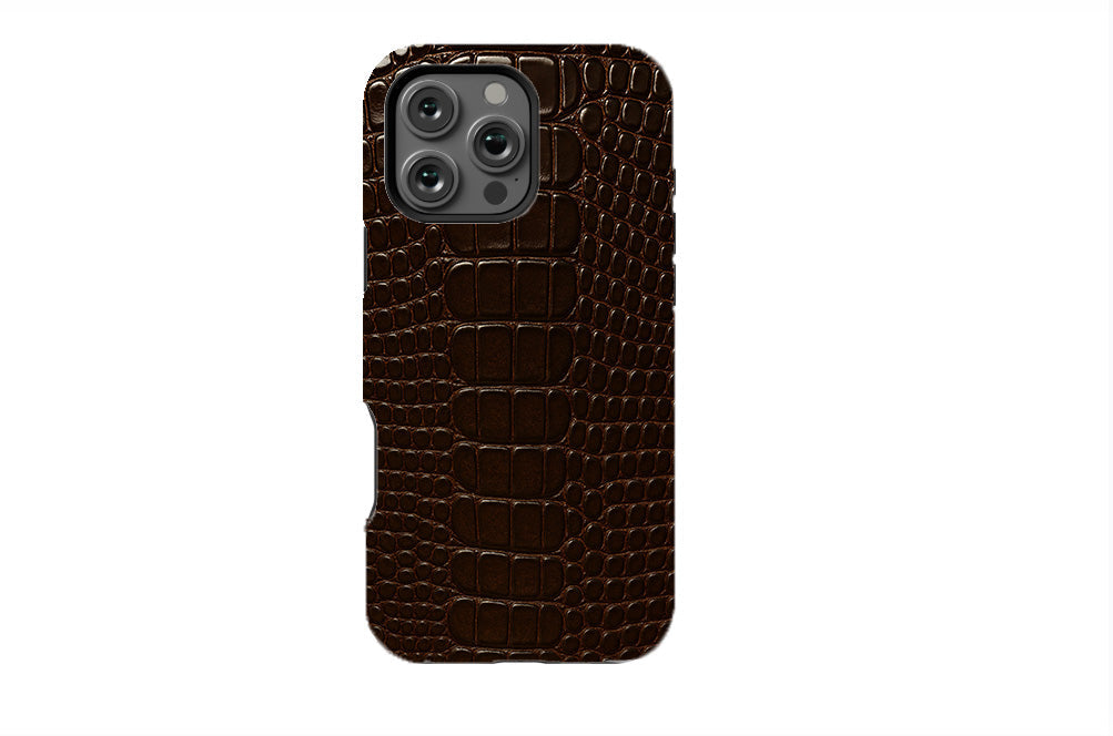 Alligator skin Texture-Dark Brown