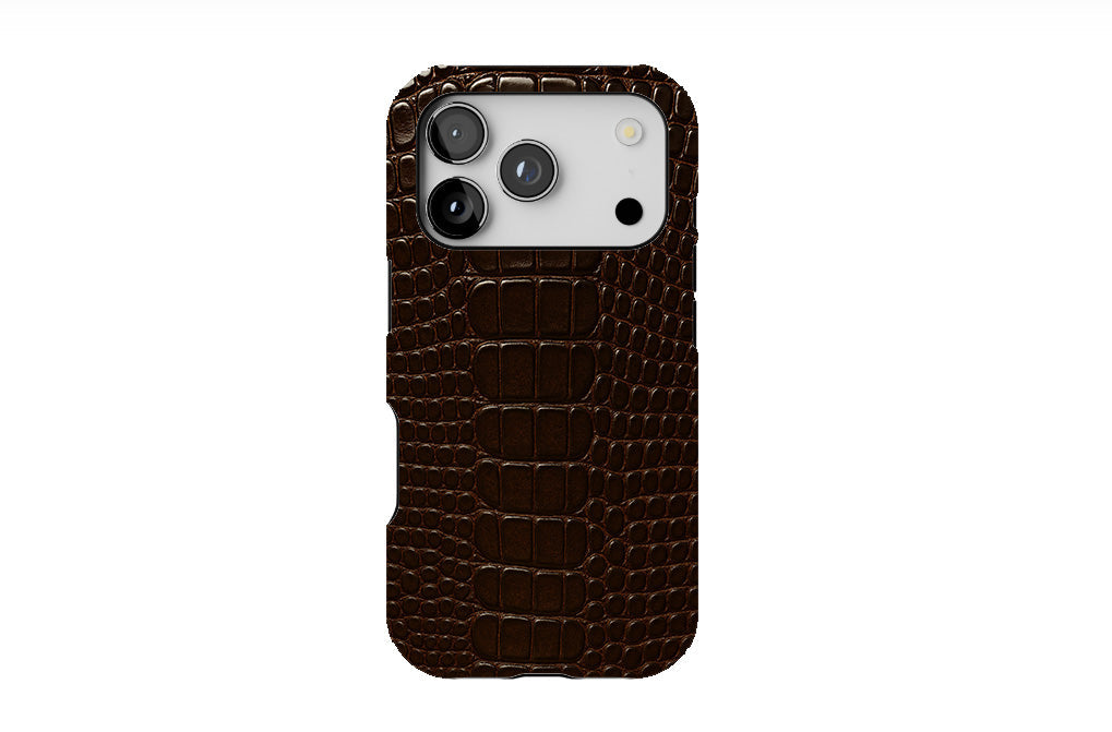 Alligator skin Texture-Dark Brown Phone Case