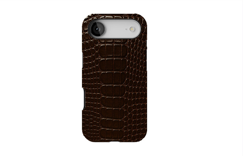Alligator skin Printed Design-Dark Brown Phone Case
