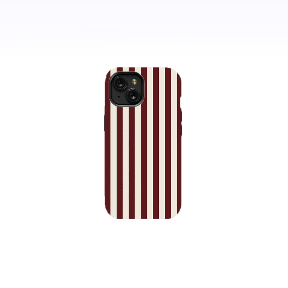 Burgundy Silk Stripes Phone Case