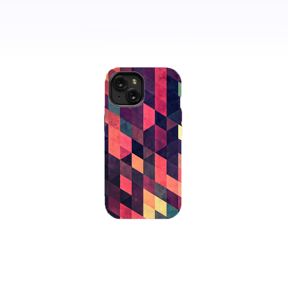 Crimson Geometry Phone Case