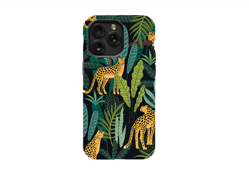 Leopards-Tropical Leaves Phone Case