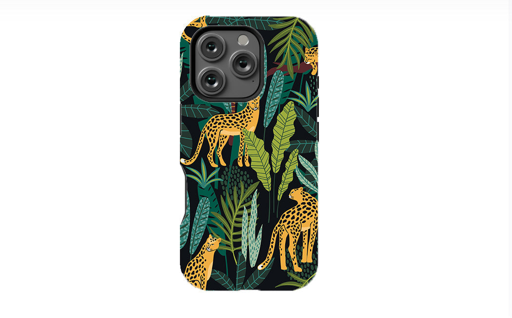 Leopards-Tropical Leaves Phone Case
