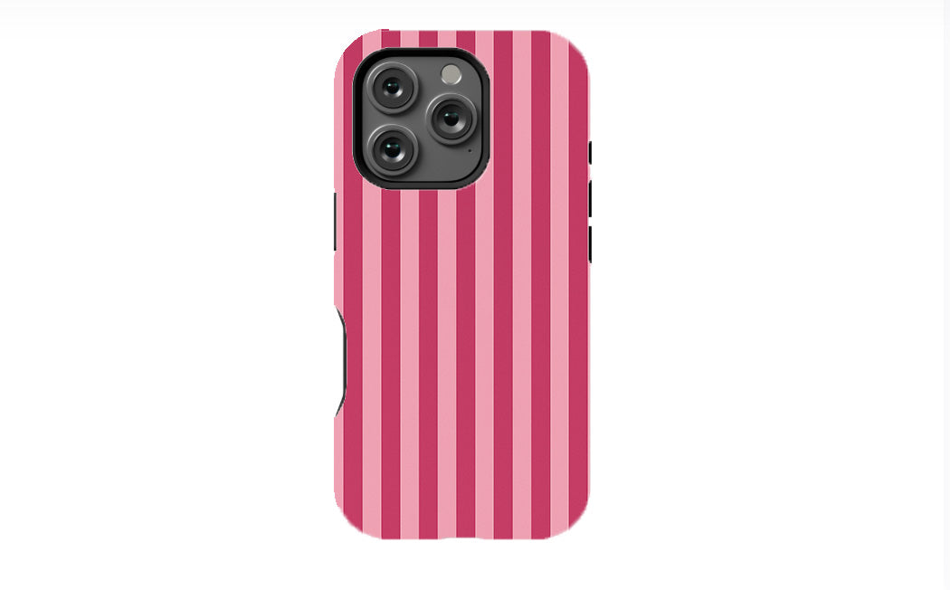 Pink and Light Pink Stripes Phone Case