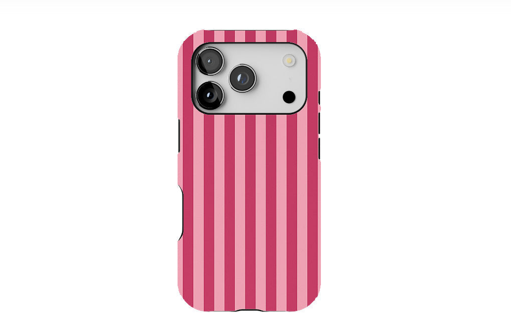 Pink and Light Pink Stripes Phone Case
