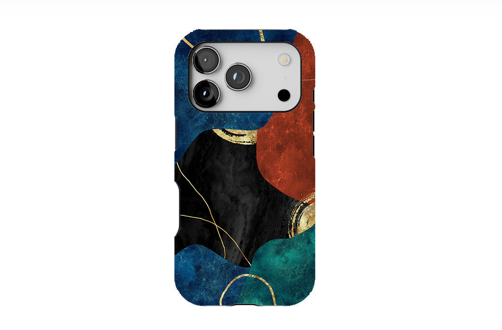 Multicolor Golden Veins Marble Phone Case