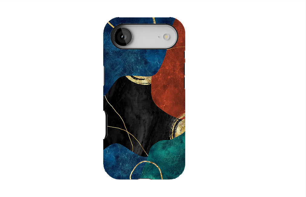 Multicolor Golden Veins Marble Phone Case