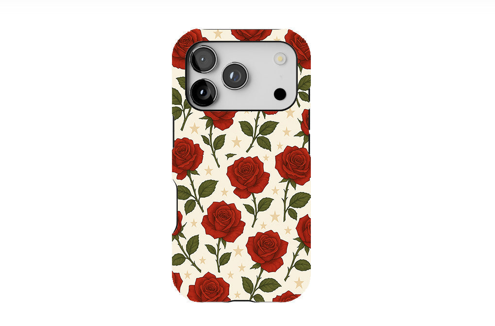 Red Rose and Star Phone Case