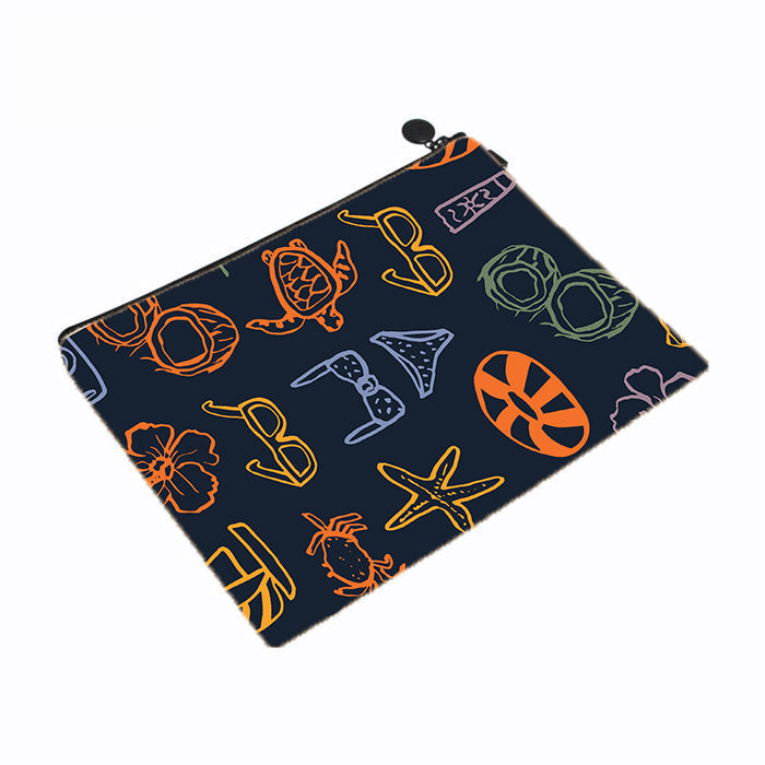 Doodle Summer Vacation Makeup Bag