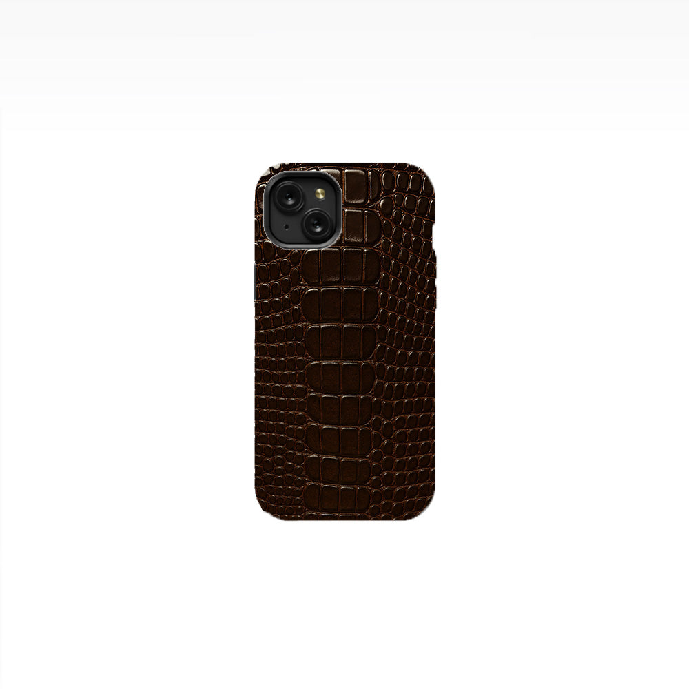 Alligator skin Texture-Dark Brown Phone Case