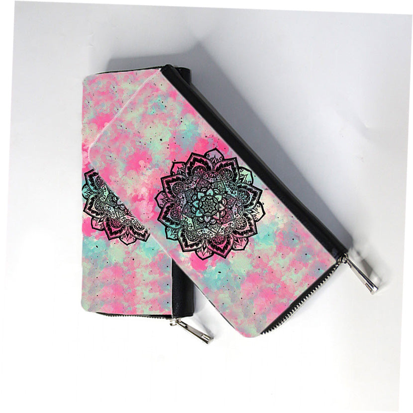 Festival Mandala Art Zip Wallet