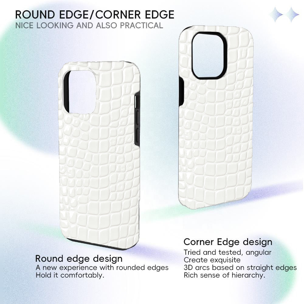 White Crocodile Leather