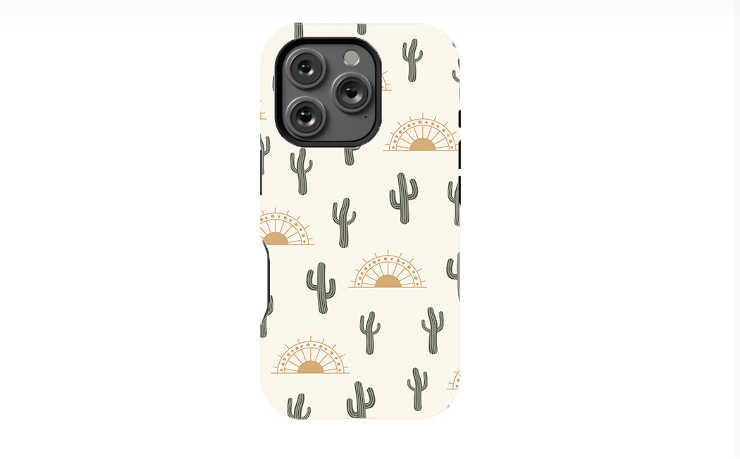 Summer Cactus on Desert Phone Case