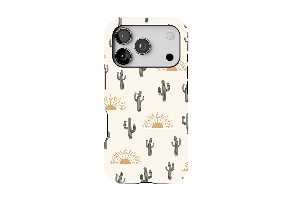 Summer Cactus on Desert Phone Case