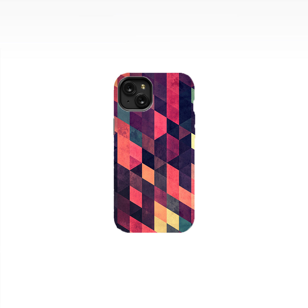 Crimson Geometry Phone Case