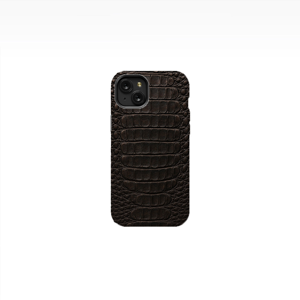 Crocodile Skin Texture - Black  Phone Case