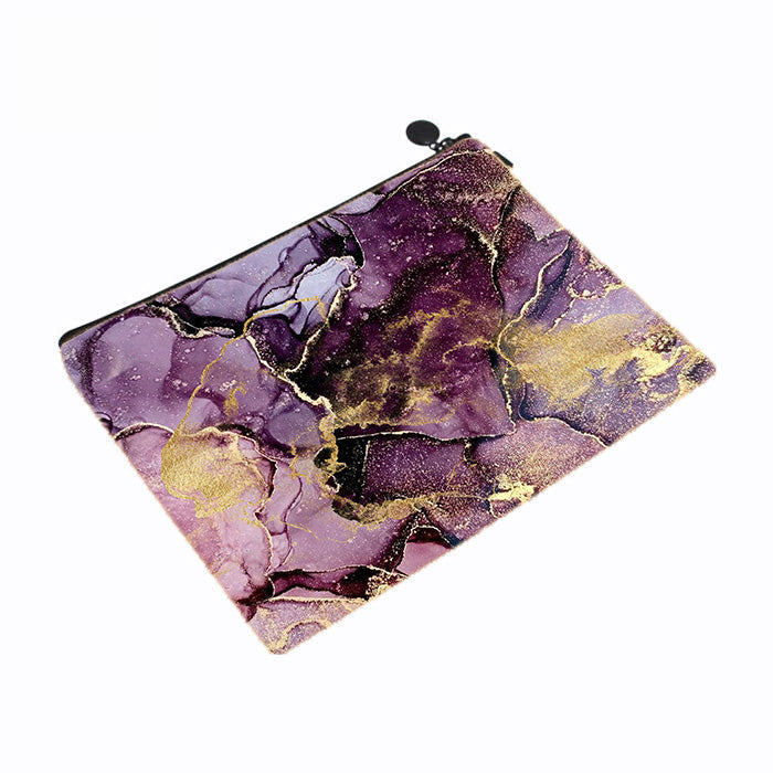 Gold Foil Glitter Makeup Bag