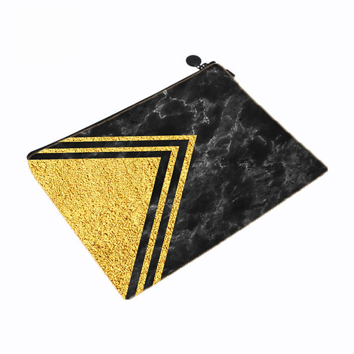 Golden Marble Makeup Bag