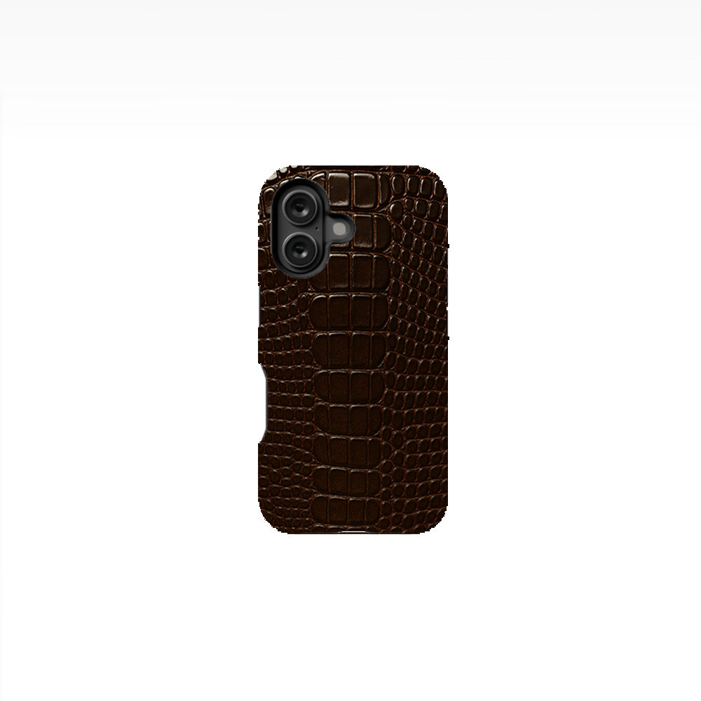 Alligator skin Printed Design-Dark Brown Phone Case