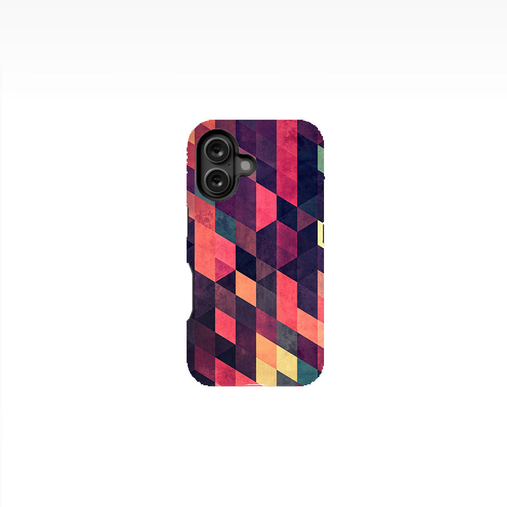 Crimson Geometry Phone Case
