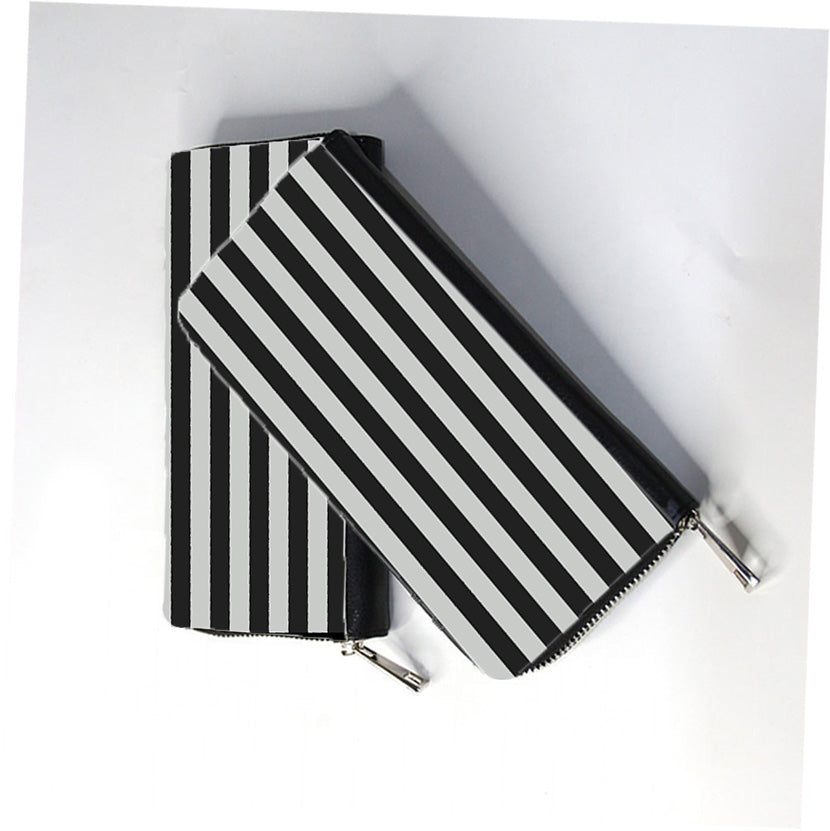 Graphite Stripes Zip Wallet