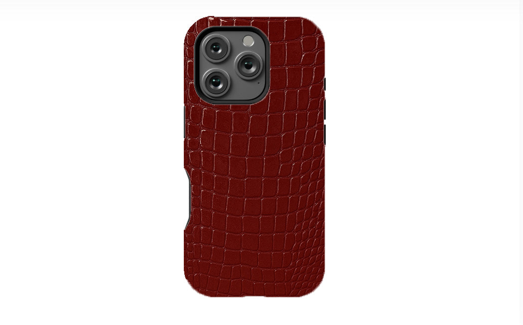 Crocodile Skin Texture - Burgundy