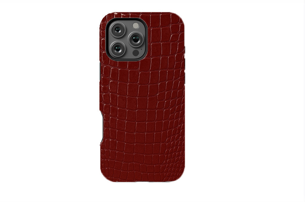 Crocodile Skin Texture - Burgundy