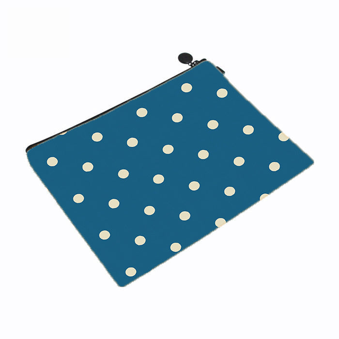 Happy Teal Polka Makeup Bag