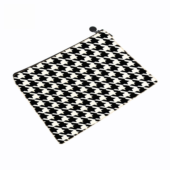 Houndtooth Pattern Makeup Bag