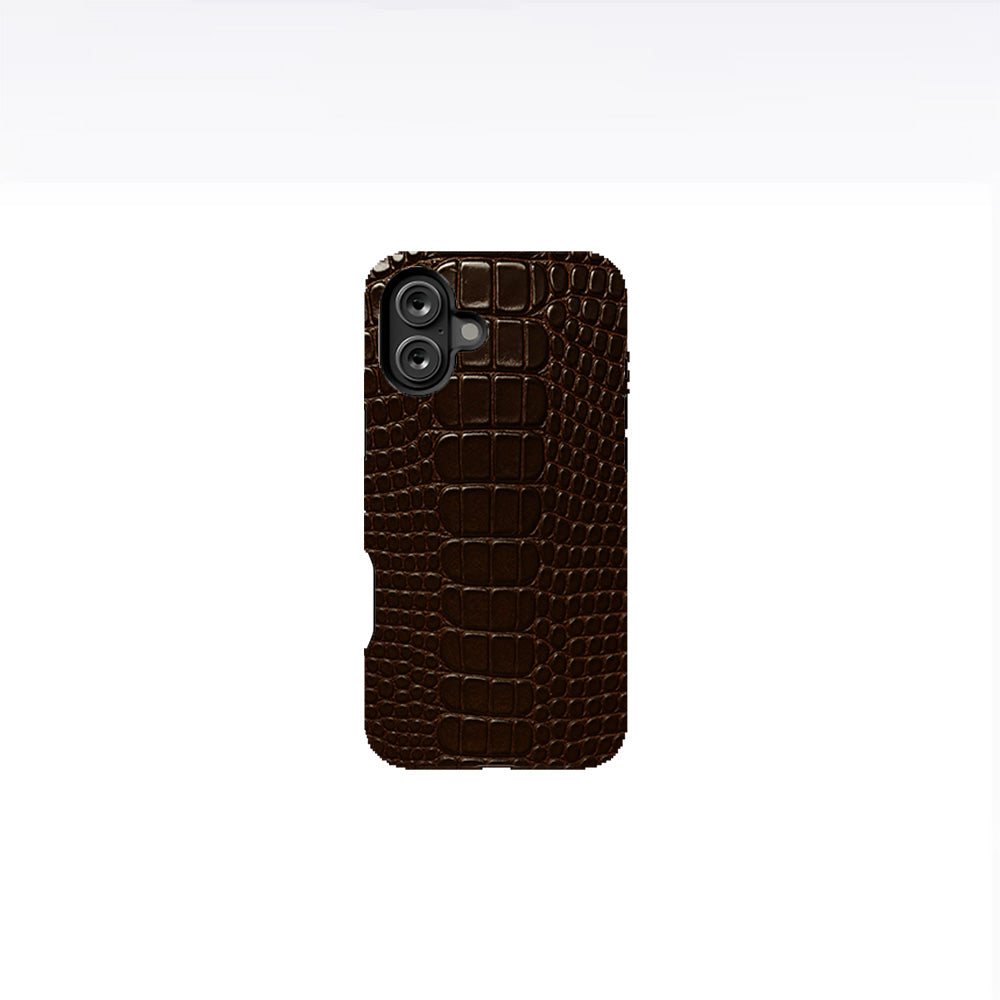 Alligator skin Printed Design-Dark Brown Phone Case