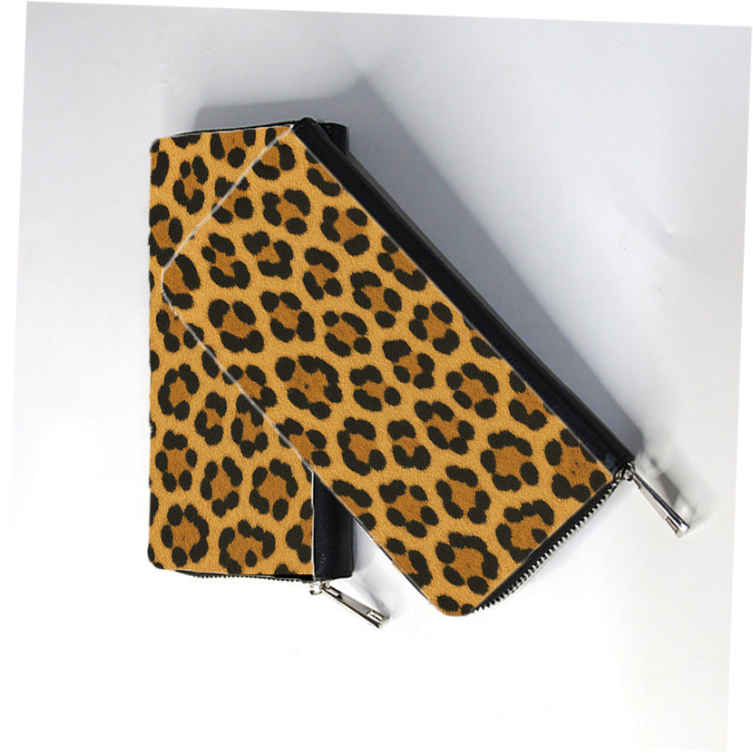 Leopard Skin Zip Wallet