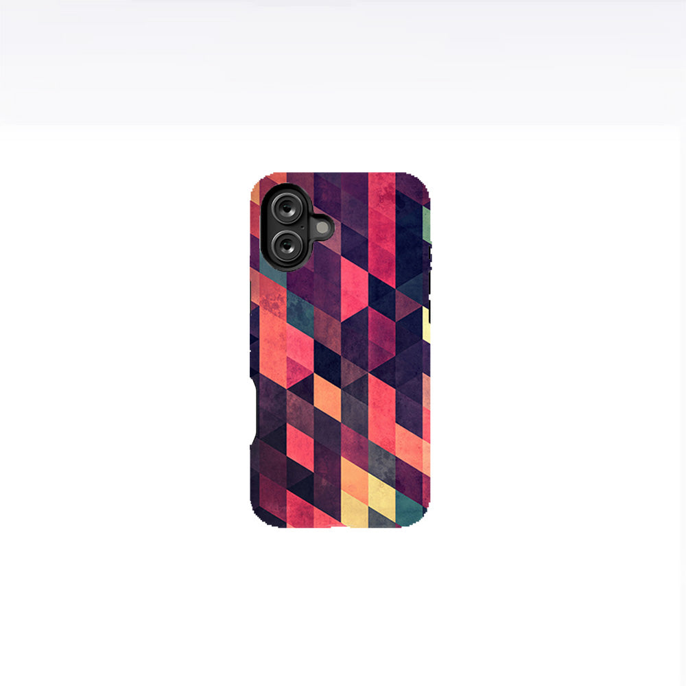 Crimson Geometry Phone Case