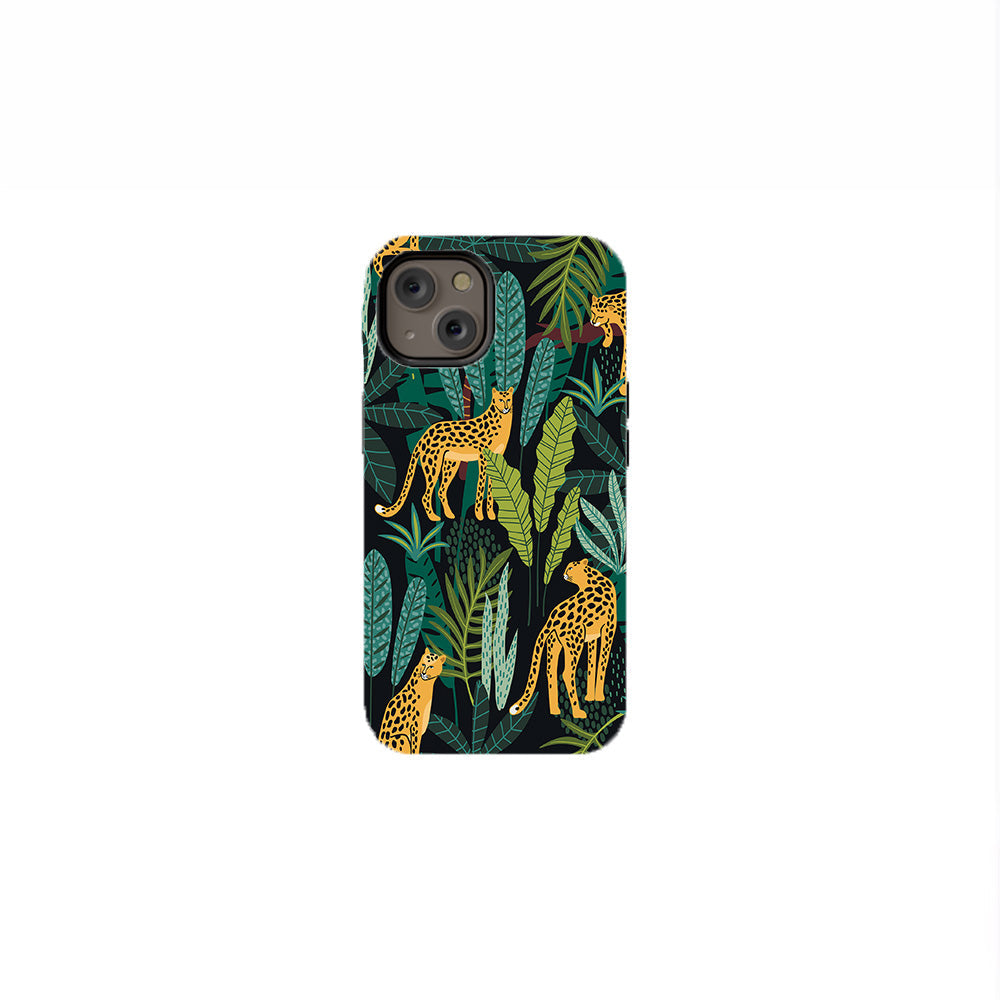 Leopards-Tropical Leaves Phone Case