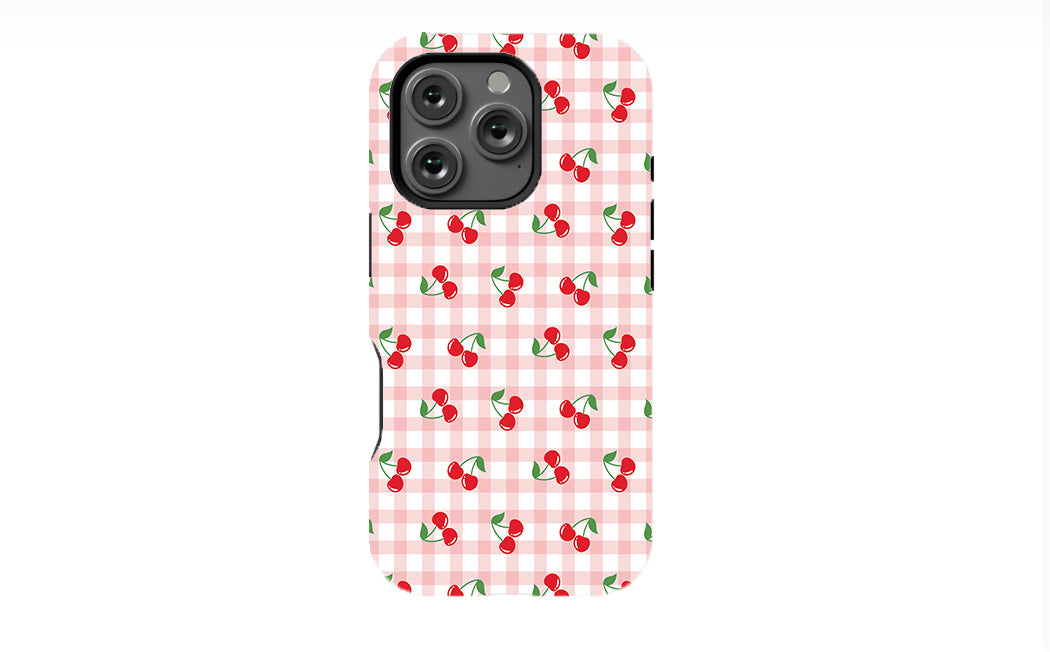 Cherries and Gingham Phone Case