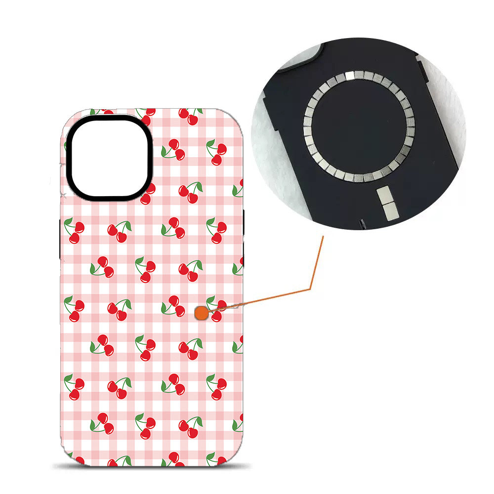 Cherries and Gingham Phone Case for iPhone and Samsung | Slim